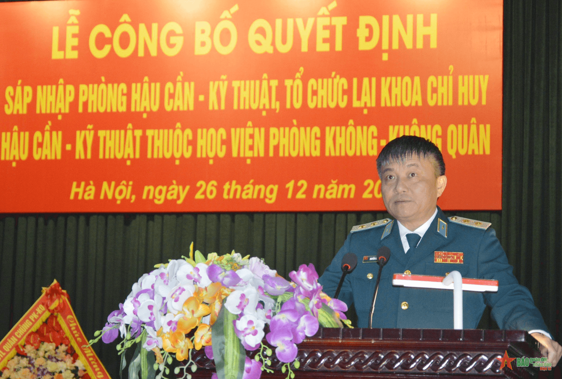 Học viện Phòng không-Không quân: Công bố quyết định sáp nhập và tổ chức lại một số cơ quan