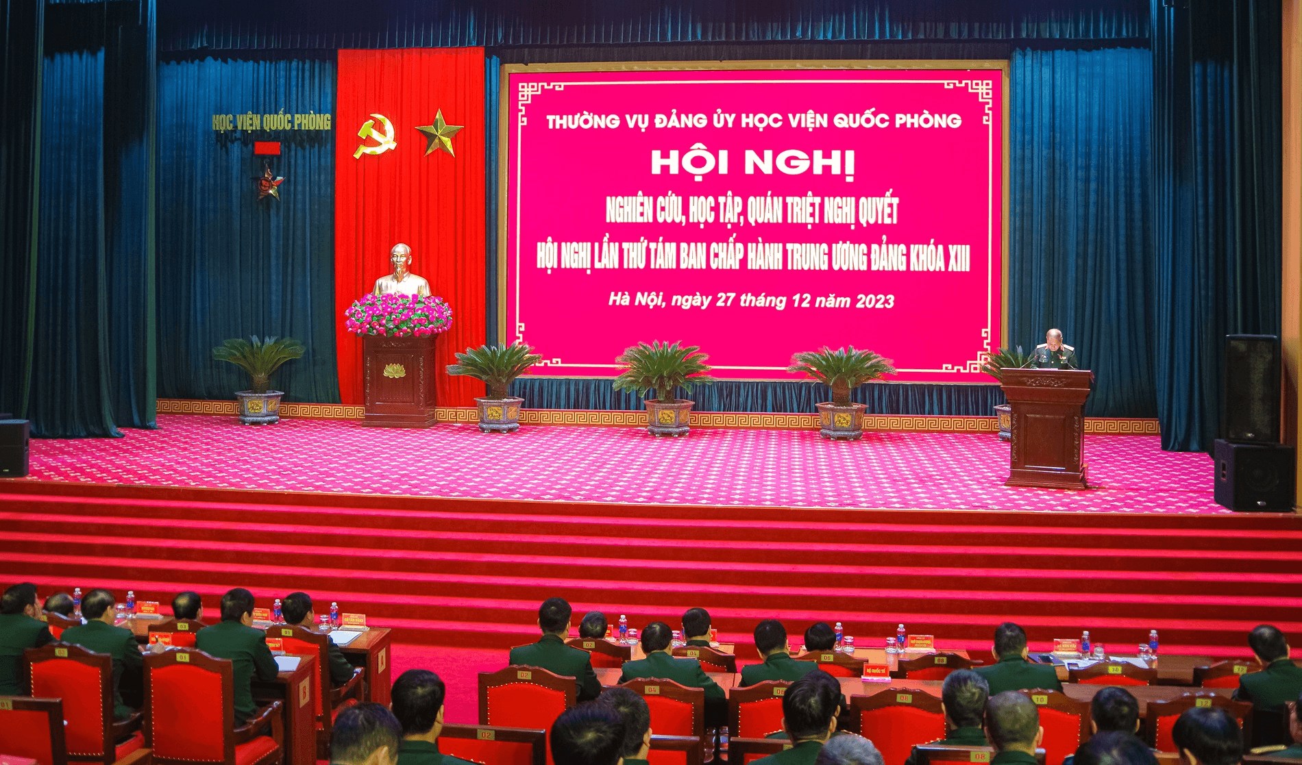 Đảng ủy Học viện Quốc phòng quán triệt, học tập nghị quyết Hội nghị Trung ương 8 khóa XIII