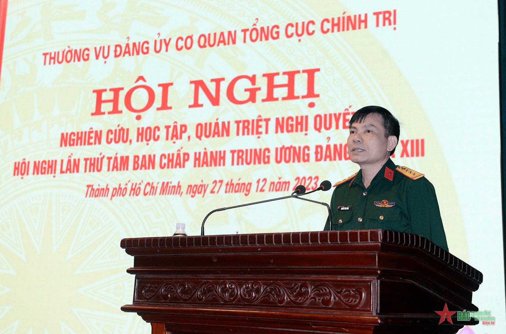 Thường vụ Đảng ủy Cơ quan Tổng cục Chính trị tổ chức học tập Nghị quyết Hội nghị Trung ương 8, khóa XIII tại TP Hồ Chí Minh