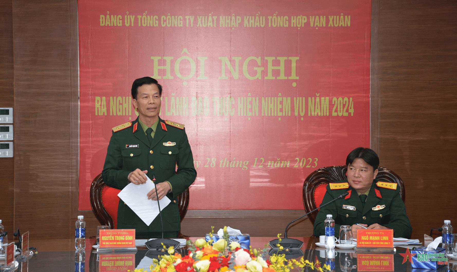 Đảng ủy Tổng Công ty Xuất nhập khẩu tổng hợp Vạn Xuân, Bộ Quốc phòng ra Nghị quyết lãnh đạo thực hiện nhiệm vụ năm 2024