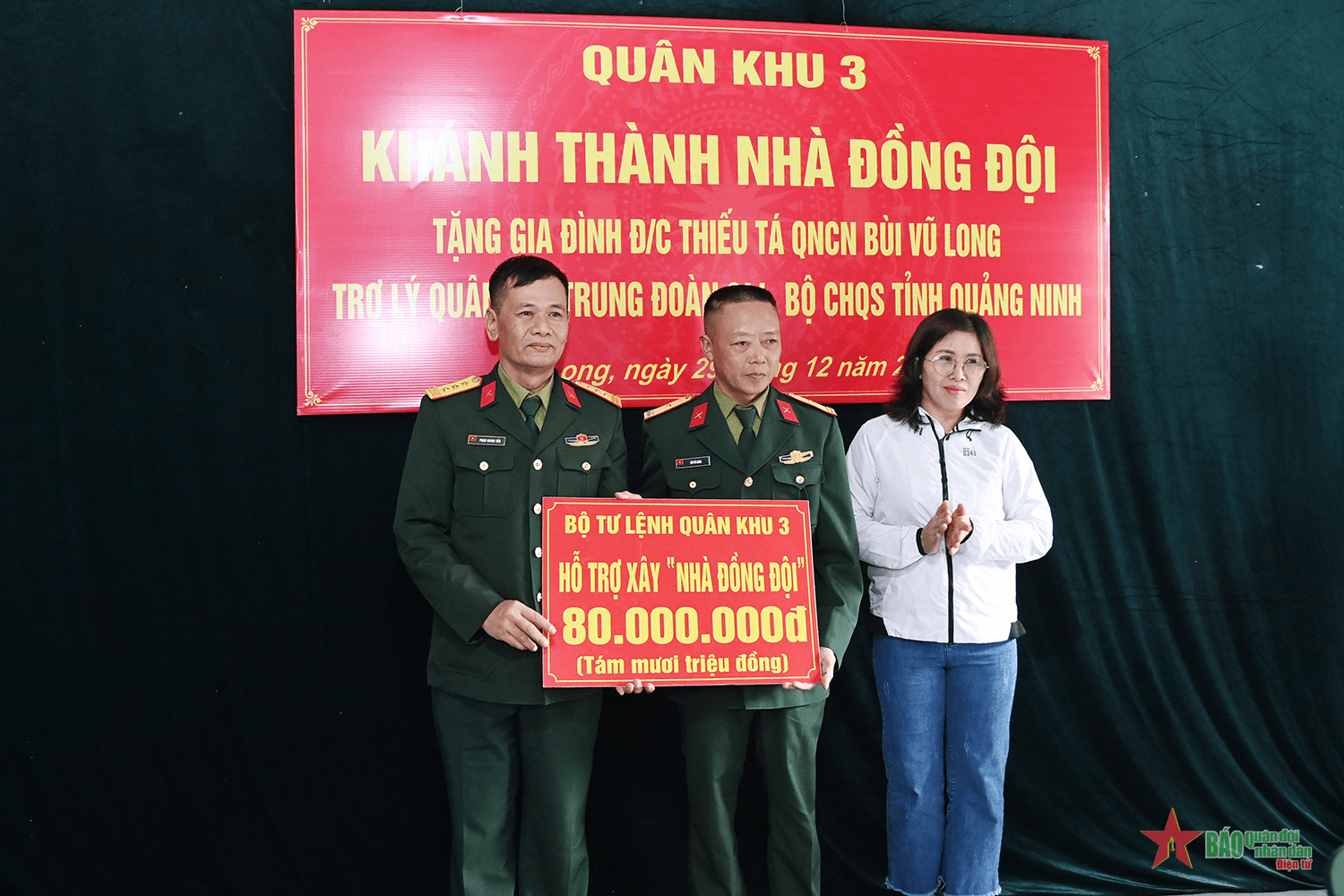 Quân khu 3: Khánh thành Nhà đồng đội tặng quân nhân