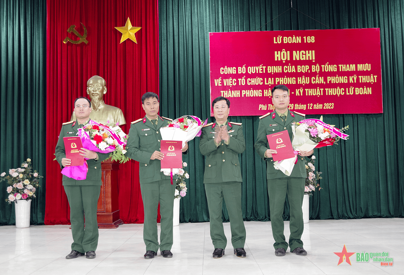 Lữ đoàn pháo binh 168, Quân khu 2 công bố quyết định sáp nhập cơ quan hậu cần, kỹ thuật