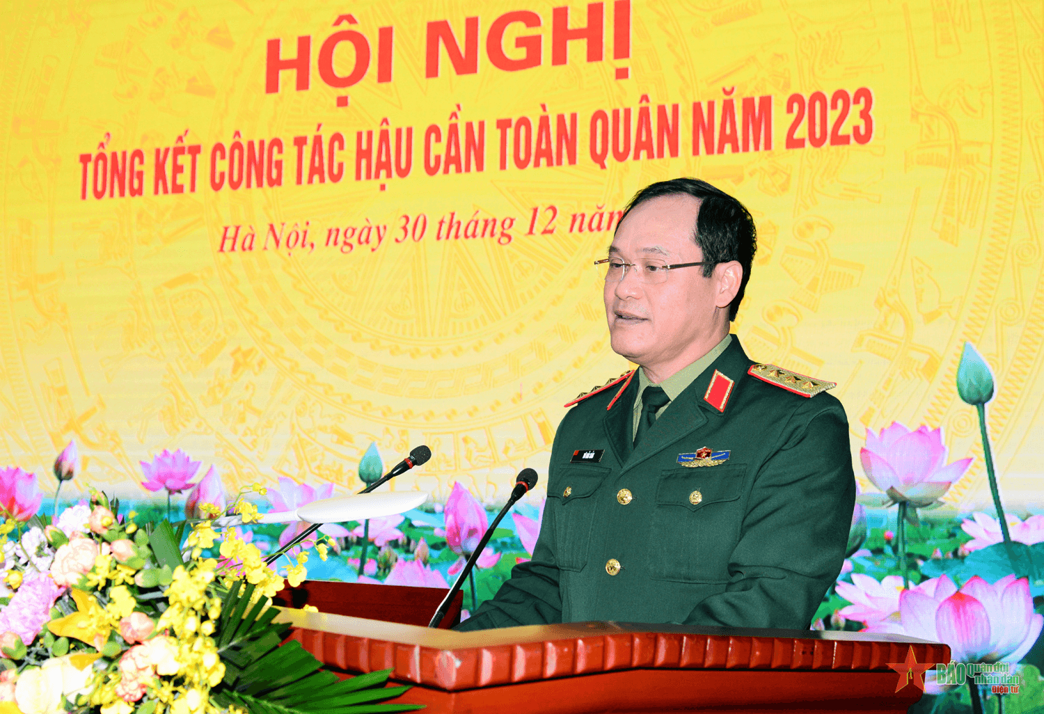 Thượng tướng Vũ Hải Sản dự, chỉ đạo Hội nghị tổng kết công tác hậu cần toàn quân năm 2023