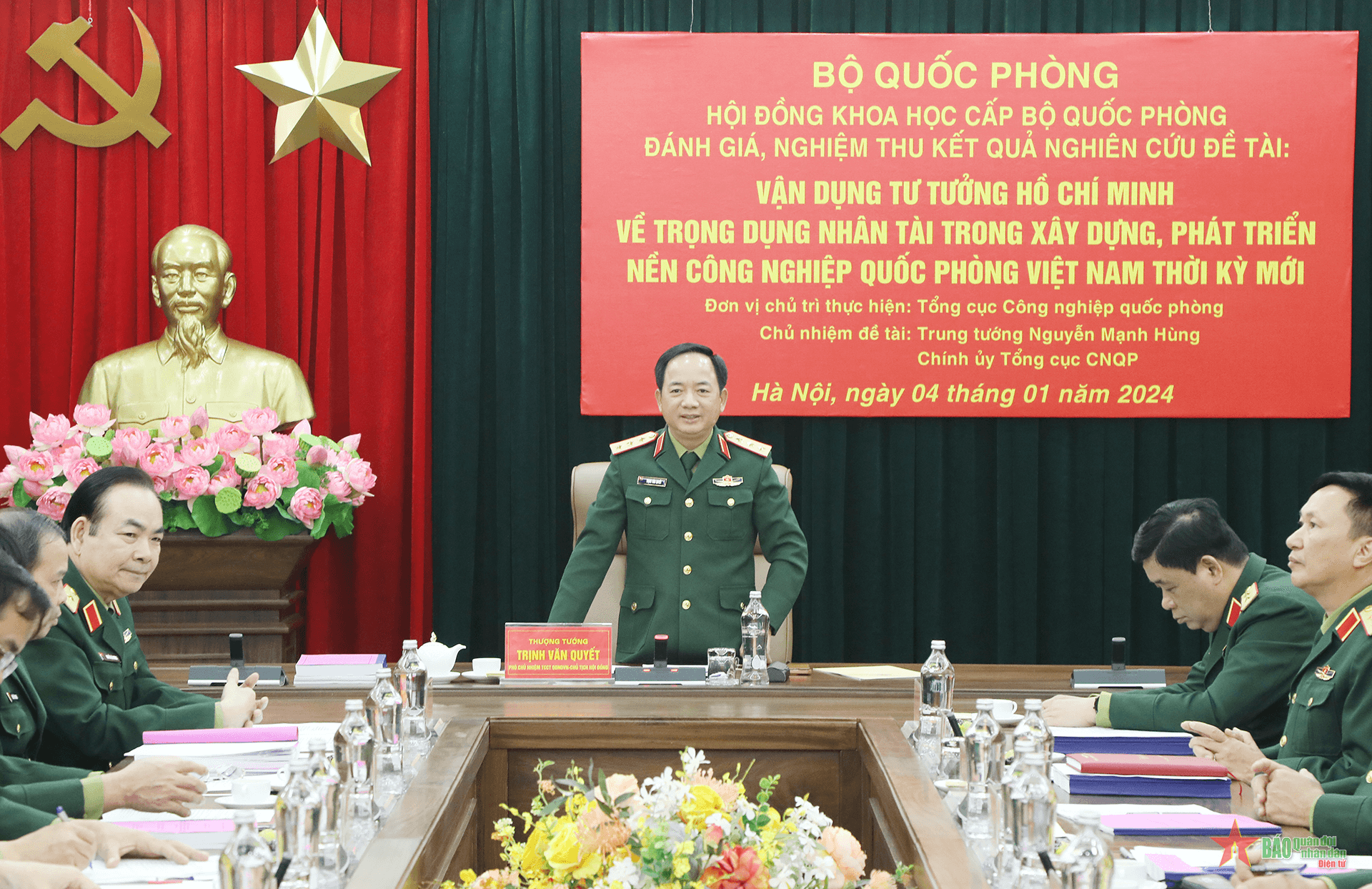 Nghiệm thu đề tài về trọng dụng nhân tài trong phát triển công nghiệp quốc phòng