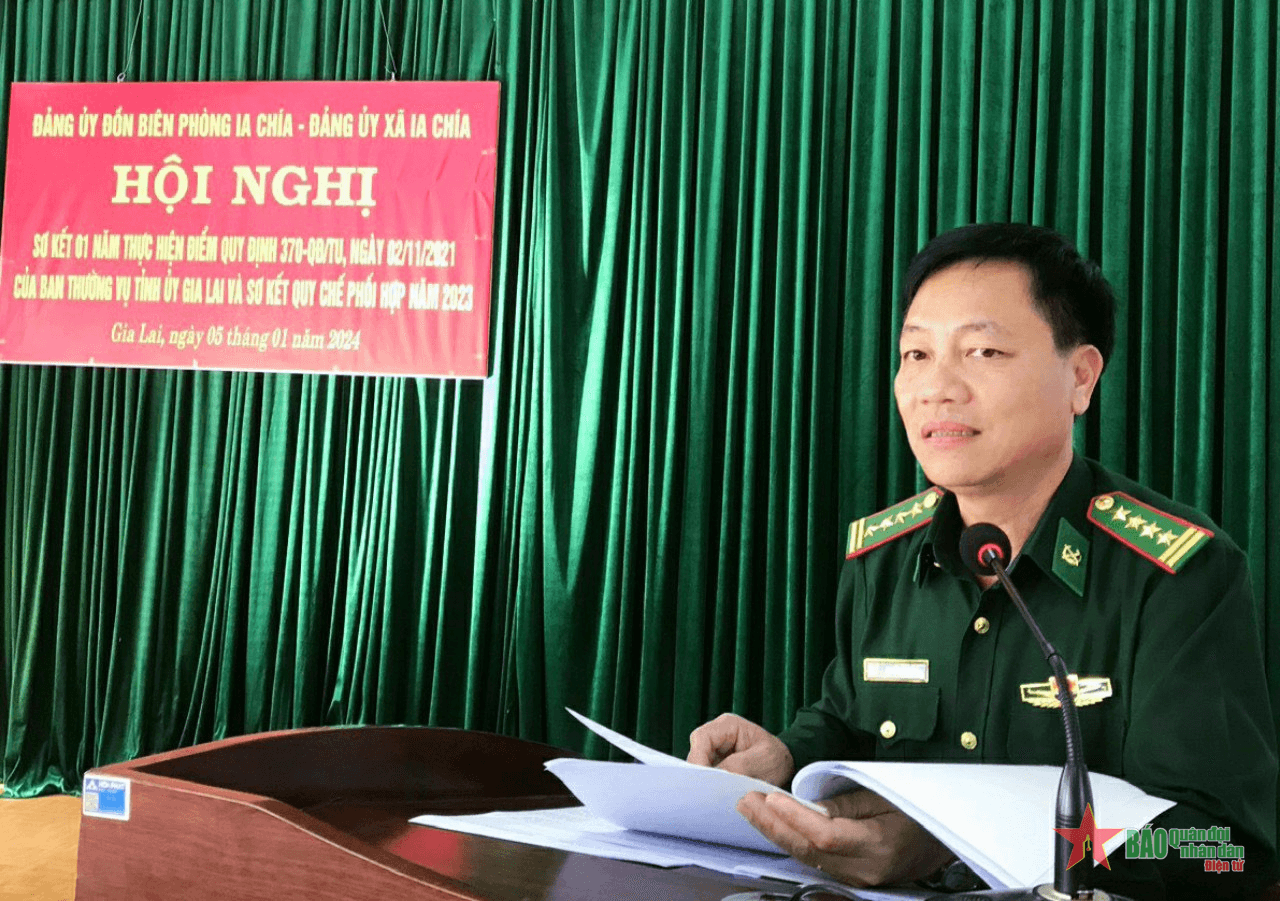 Đồn Biên phòng Ia Chía sơ kết mô hình “Đảng viên Đồn Biên phòng tham gia sinh hoạt tại các chi bộ thôn, làng biên giới”