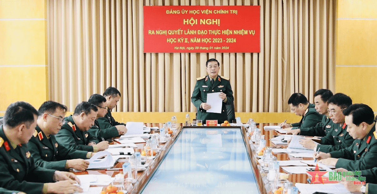 Đảng ủy Học viện Chính trị tổ chức Hội nghị ra nghị quyết lãnh đạo thực hiện nhiệm vụ