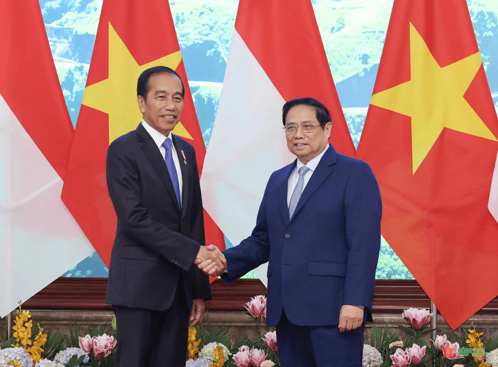 Thủ tướng Phạm Minh Chính tiếp Tổng thống Indonesia