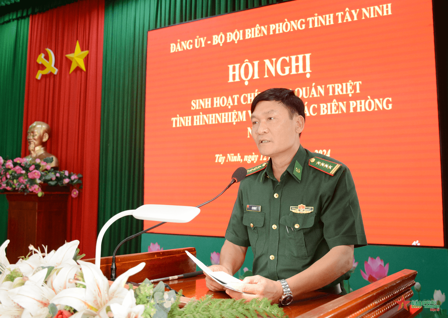 Bộ đội Biên phòng tỉnh Tây Ninh sinh hoạt chính trị đầu năm 2024