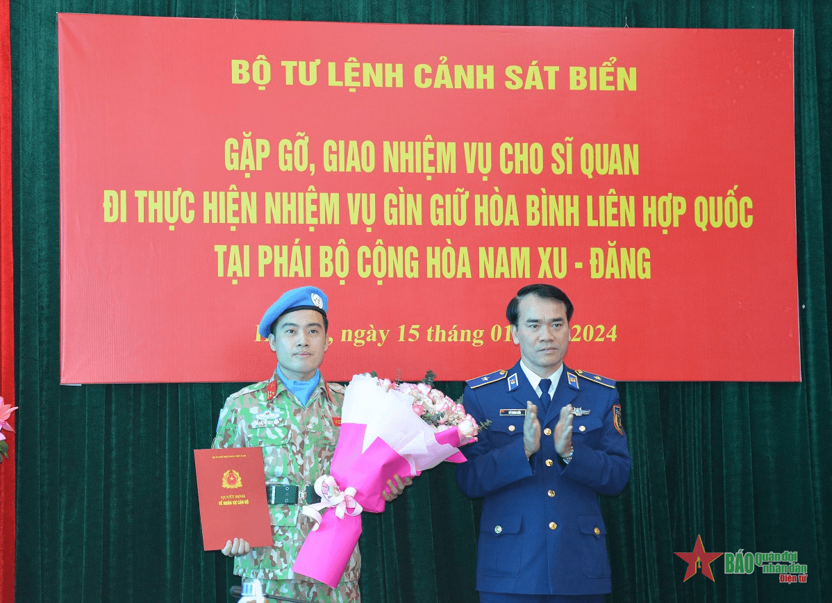 Sĩ quan Cảnh sát biển Việt Nam tham gia nhiệm vụ gìn giữ hòa bình Liên hợp quốc