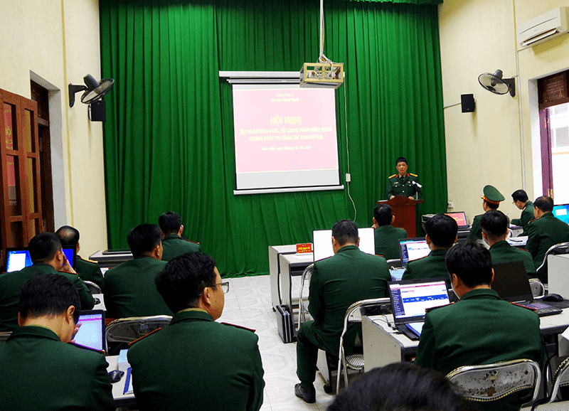 Quân đoàn 12: Tập huấn khai thác, sử dụng phần mềm dùng chung phục vụ công tác doanh trại