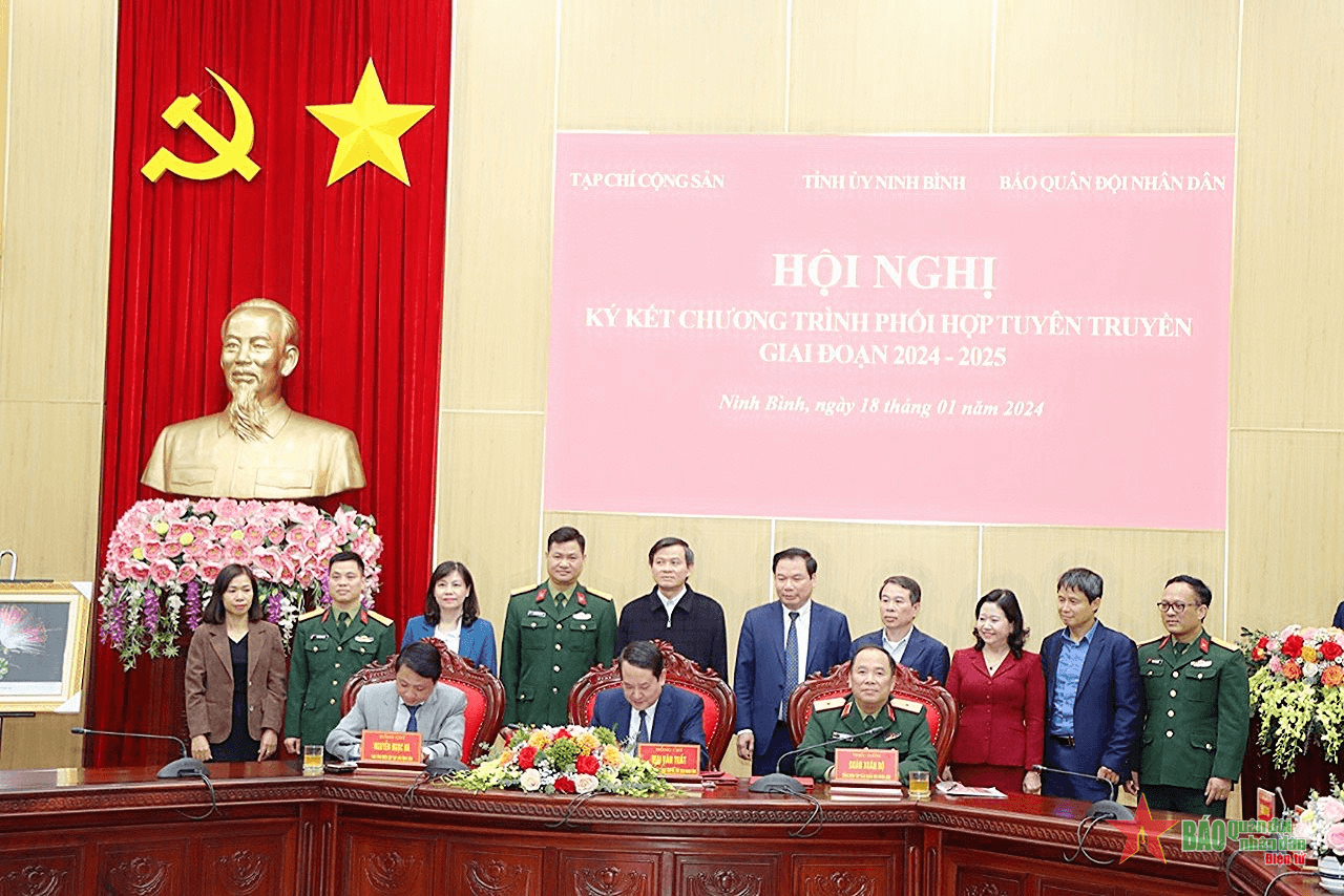 Báo Quân đội nhân dân ký kết chương trình phối hợp tuyên truyền với tỉnh Ninh Bình