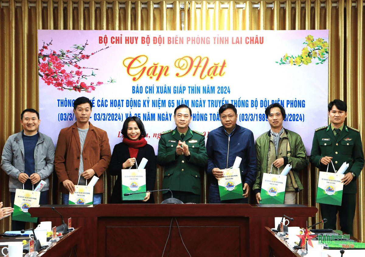 Bộ đội Biên phòng tỉnh Lai Châu gặp mặt báo chí xuân Giáp Thìn năm 2024
