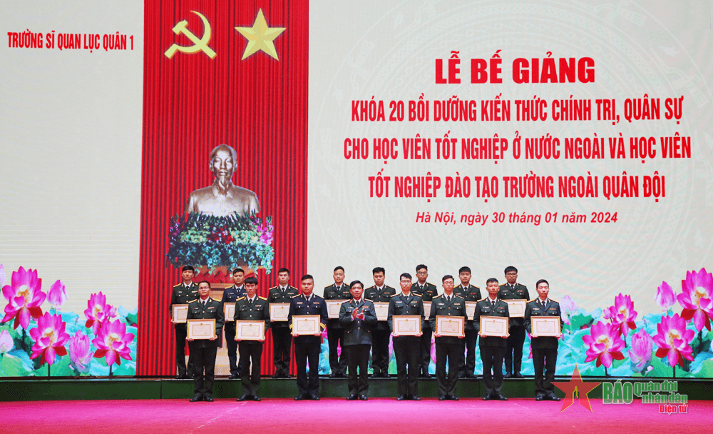 Trường Sĩ quan Lục quân 1: Bế giảng khóa 20 bồi dưỡng kiến thức chính trị, quân sự