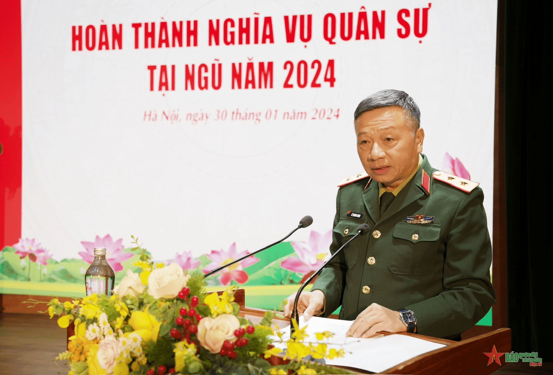 Cơ quan Tổng cục Chính trị Quân đội nhân dân Việt Nam tiễn quân nhân hoàn thành nghĩa vụ quân sự năm 2024