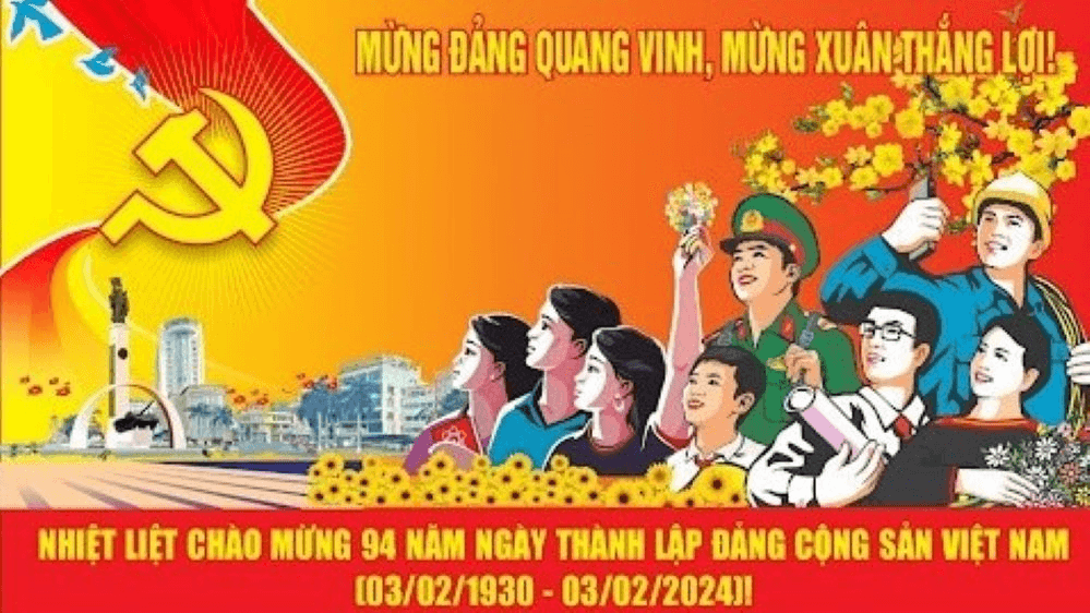 Điện mừng 94 năm Ngày thành lập Đảng Cộng sản Việt Nam