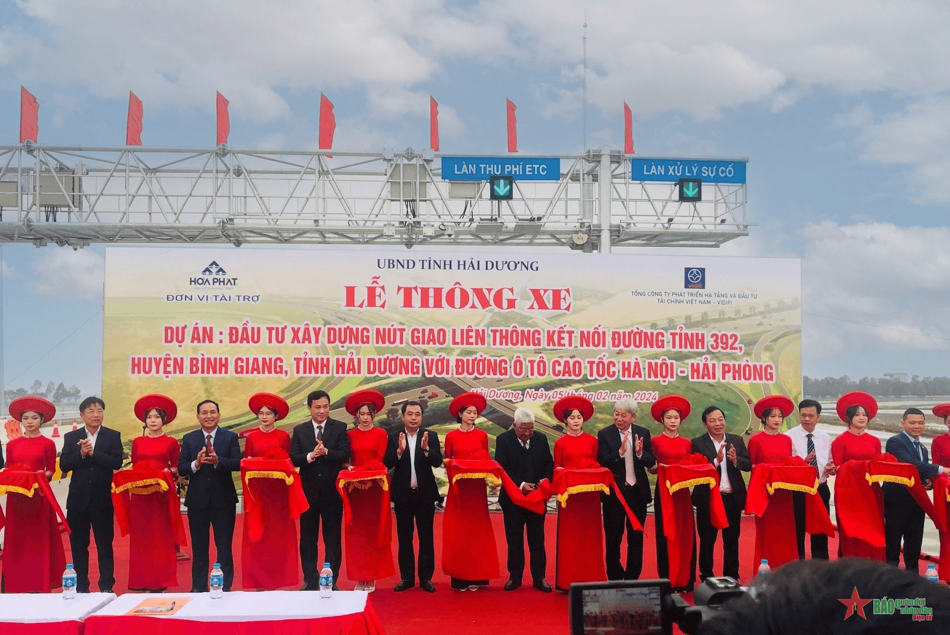 Khánh thành nút giao đường tỉnh 392 tại Hải Dương với cao tốc Hà Nội-Hải Phòng