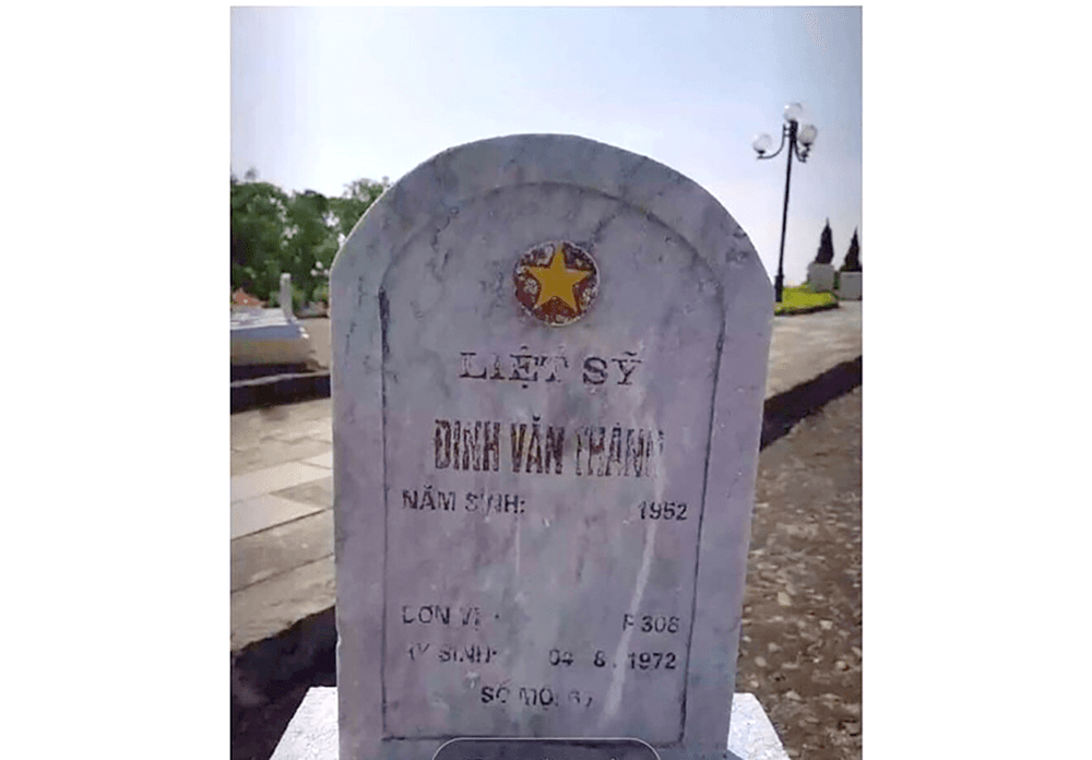 Tìm thân nhân liệt sĩ Đinh Văn Thanh ở huyện Tiên Yên, tỉnh Quảng Ninh
