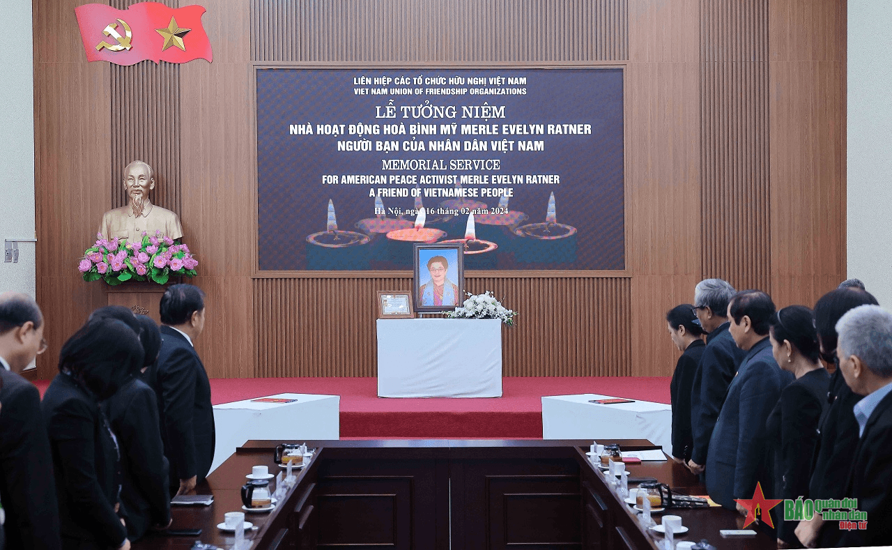 Lễ tưởng niệm bà Merle Evelyn Ratner- người bạn lớn, thủy chung của nhân dân Việt Nam