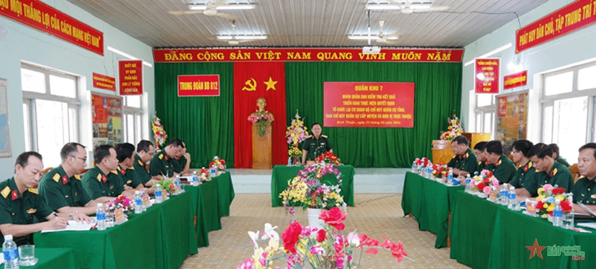 Quân khu 7 kiểm tra thực hiện các quyết định tổ chức lại các cơ quan tại Bộ Chỉ huy Quân sự tỉnh Bình Thuận