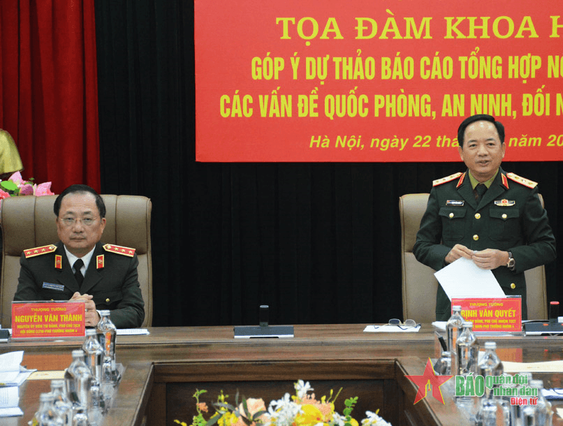 Góp ý dự thảo báo cáo tổng hợp nội dung 5: Các vấn đề quốc phòng, an ninh, đối ngoại
