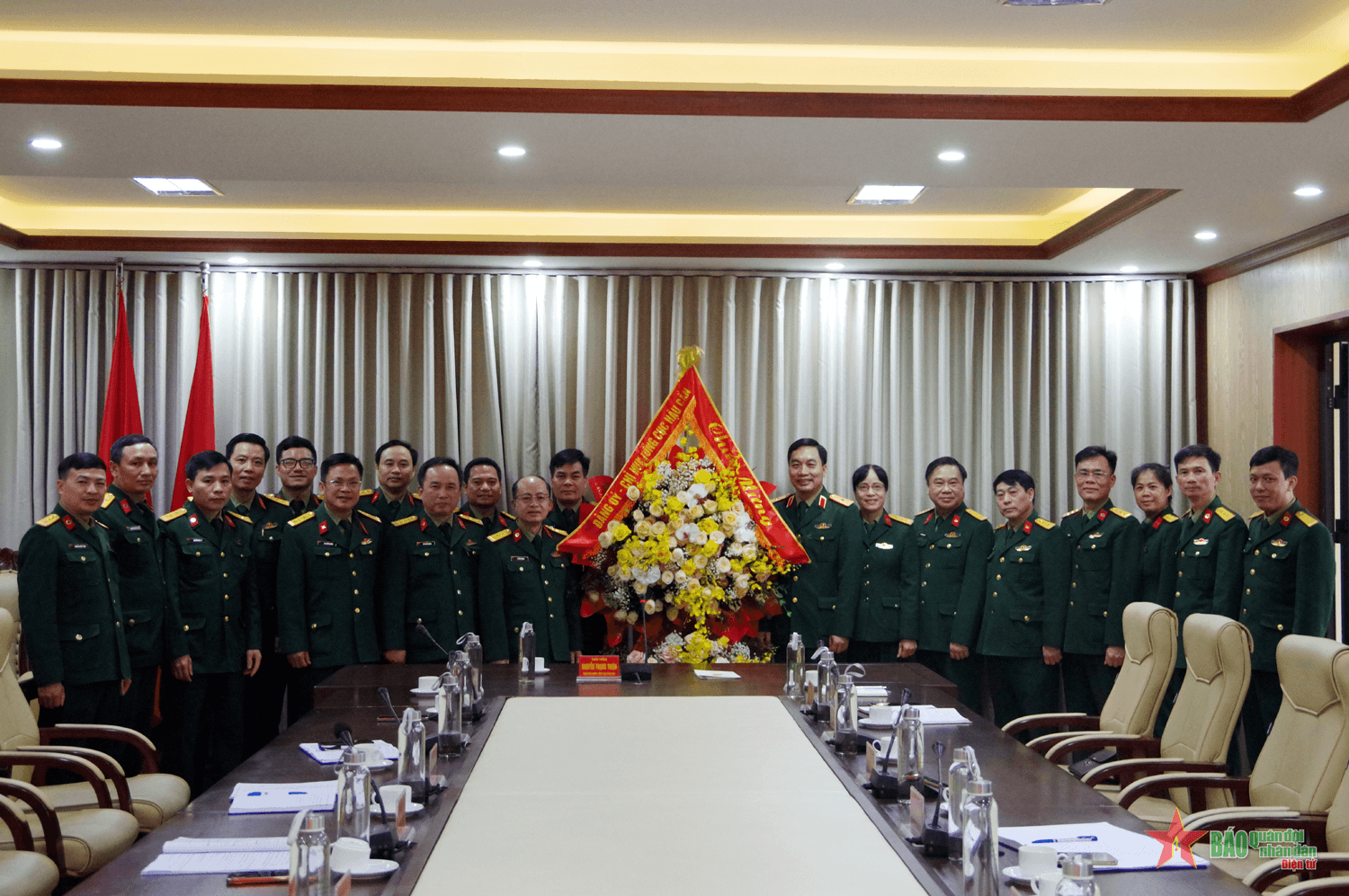 Thiếu tướng Nguyễn Trọng Thiện chúc mừng Ngày Thầy thuốc Việt Nam tại Trường Cao đẳng Hậu cần 1