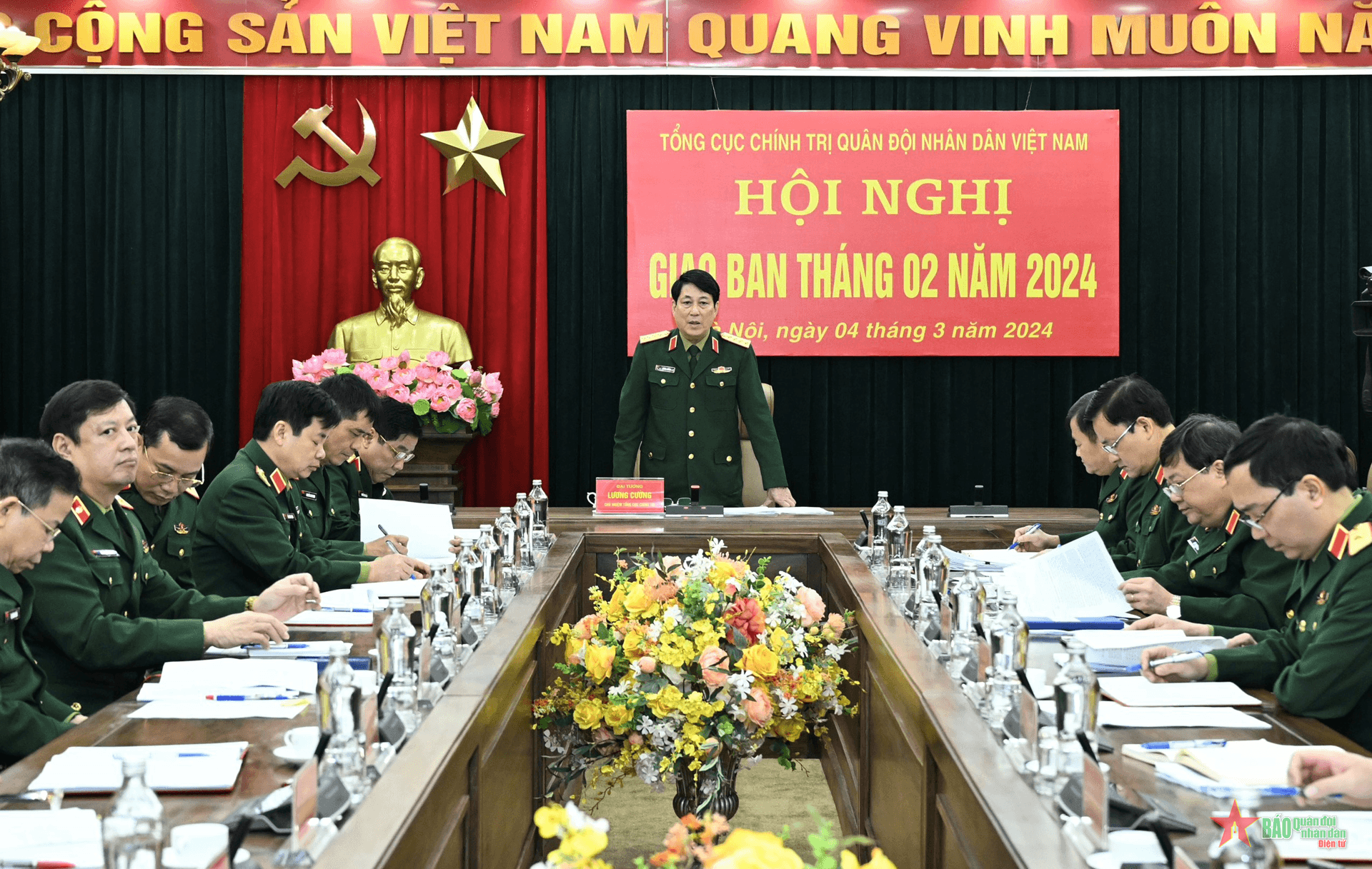 Đại tướng Lương Cường chủ trì Hội nghị giao ban Tổng cục Chính trị tháng 2-2024