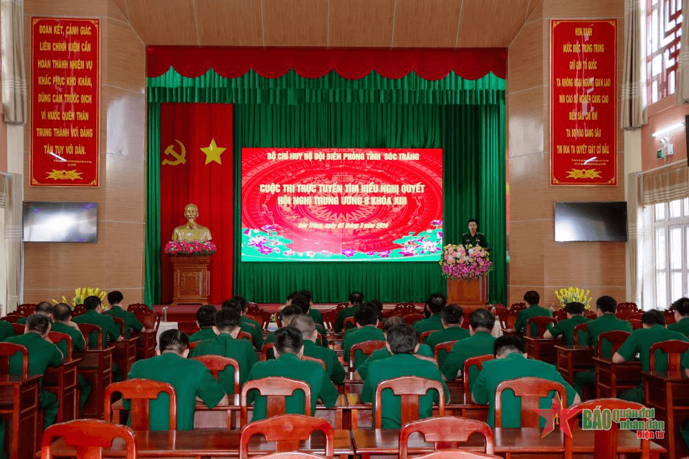 Bộ đội Biên phòng tỉnh Sóc Trăng: Hưởng ứng cuộc thi trực tuyến tìm hiểu Nghị quyết Trung ương 8 khóa XIII