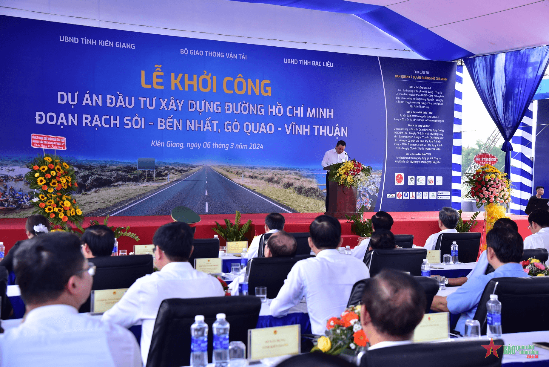 Bộ Giao thông vận tải khởi công Dự án đầu tư xây dựng Đường Hồ Chí Minh tại tỉnh Kiên Giang và Bạc Liêu
