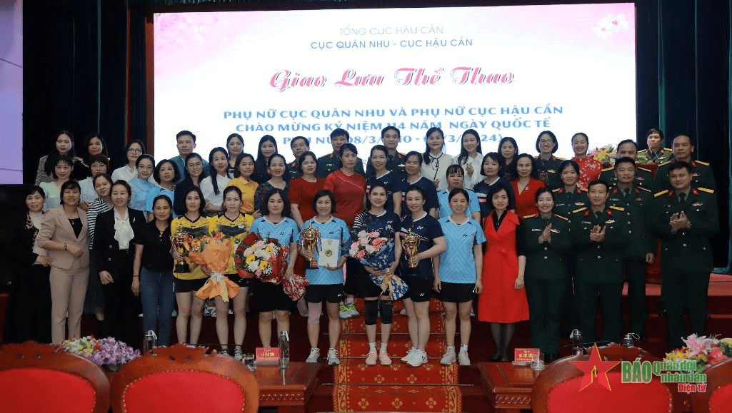 Cục Quân nhu tổ chức giao lưu thi đấu thể thao chào mừng Ngày Quốc tế Phụ nữ 8-3