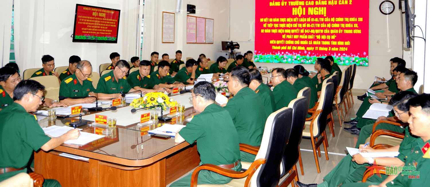 Trường Cao đẳng Hậu cần 2 sơ kết 3 năm thực hiện Kết luận số 01 và 2 năm thực hiện Nghị quyết số 847