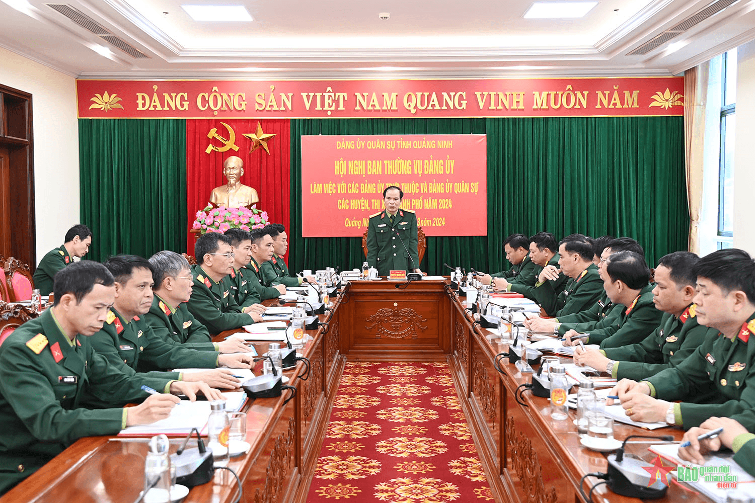 Thường vụ Đảng ủy Quân sự tỉnh Quảng Ninh: Làm việc với các Đảng ủy trực thuộc và Đảng ủy Quân sự các huyện, thị xã, thành phố