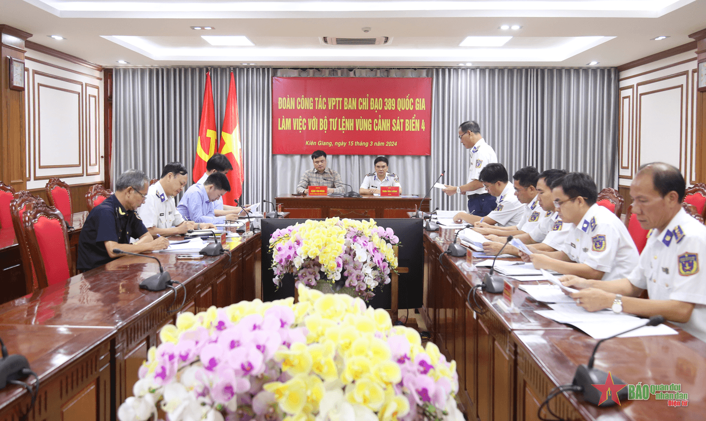 Văn phòng Thường trực Ban chỉ đạo 389 Quốc gia Kiểm tra Bộ tư lệnh Vùng Cảnh sát biển 4