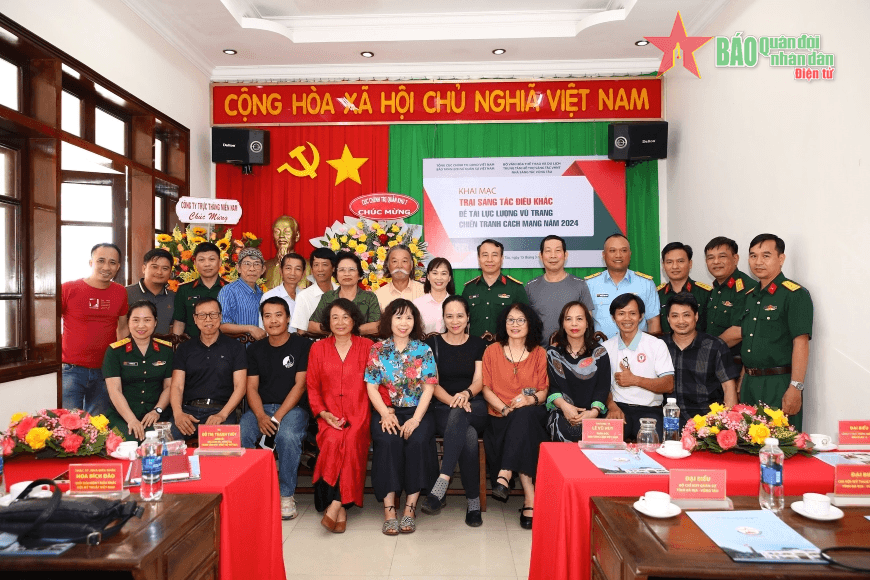 Khai mạc Trại sáng tác điêu khắc đề tài lực lượng vũ trang, chiến tranh cách mạng