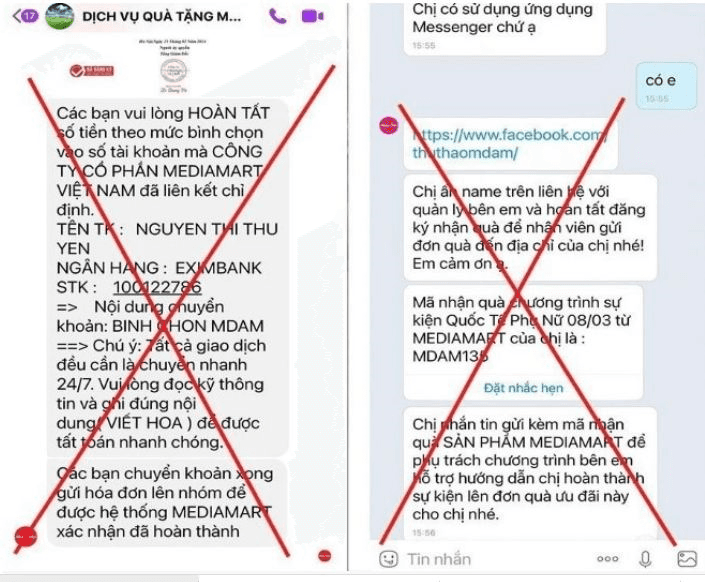 Giả mạo các sàn thương mại điện tử, siêu thị điện máy để lừa đảo chiếm đoạt tài sản