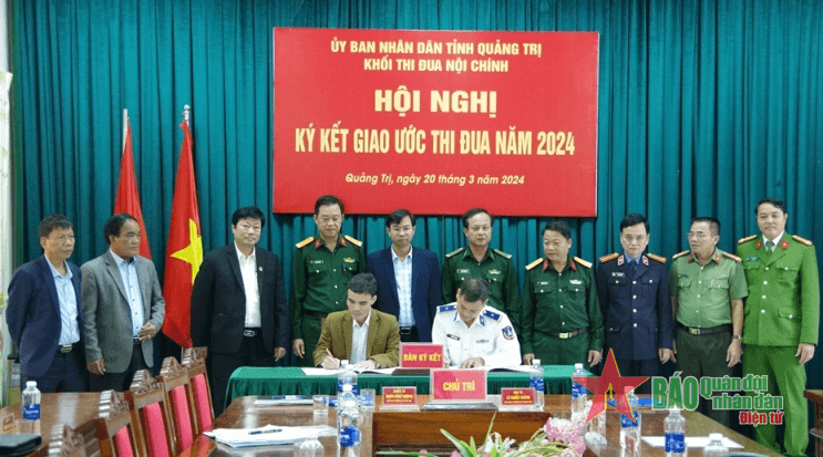 Hải đội 202 (Vùng Cảnh sát biển 2) ký kết giao ước thi đua với Khối thi đua Nội chính tỉnh Quảng Trị năm 2024