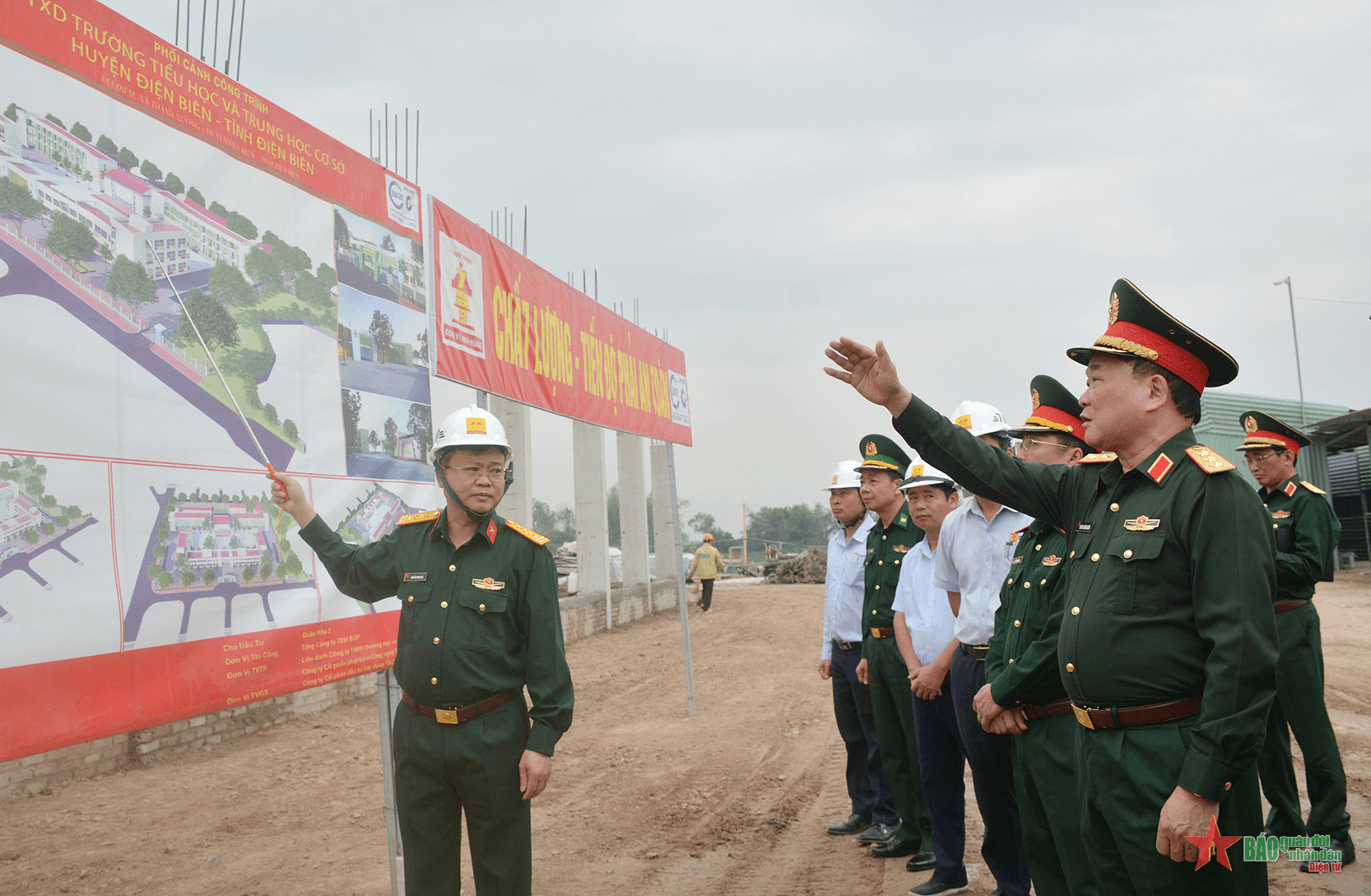 Đẩy nhanh tiến độ thi công Trường Tiểu học và THCS huyện Điện Biên, tỉnh Điện Biên