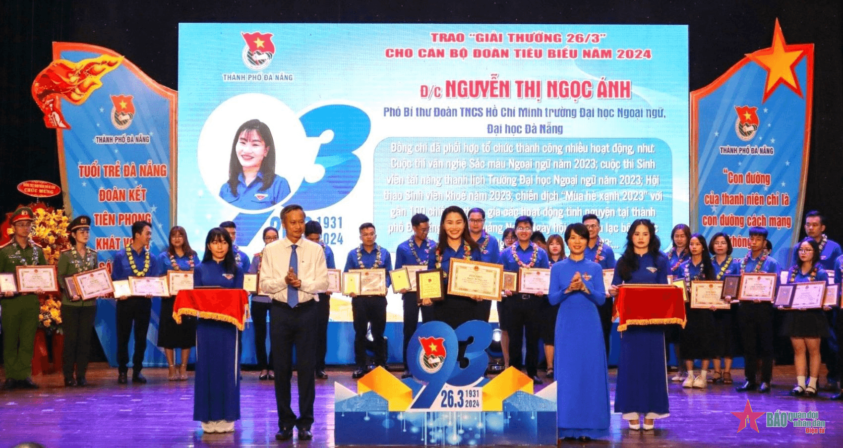 Thành đoàn Đà Nẵng: 48 cán bộ Đoàn tiêu biểu nhận Giải thưởng 26-3