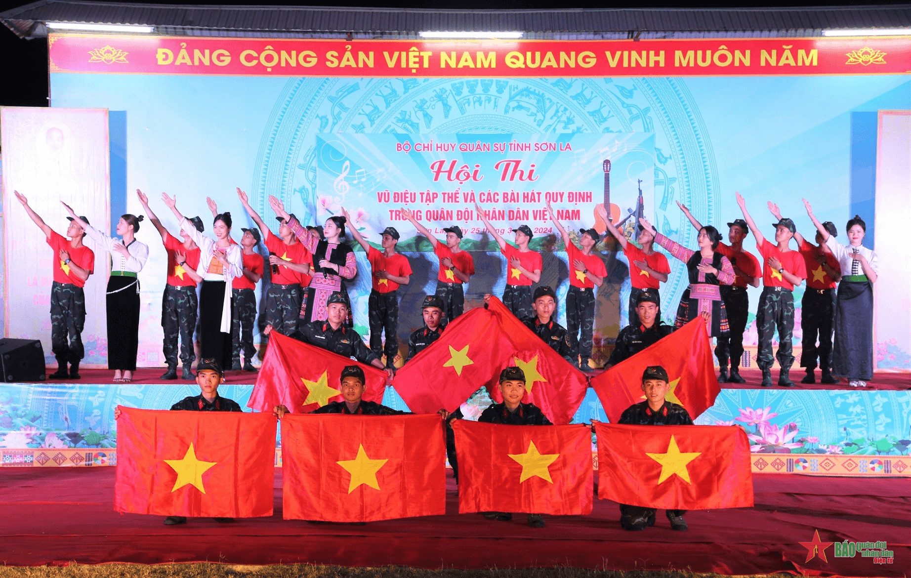 Bộ CHQS tỉnh Sơn La tổ chức Hội thi vũ điệu tập thể và các bài hát quy định trong Quân đội nhân dân Việt Nam