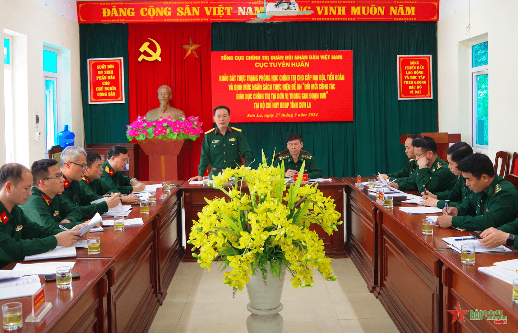Khảo sát, đánh giá thực trạng phòng học chính trị tập trung tại Bộ đội Biên phòng tỉnh Sơn La