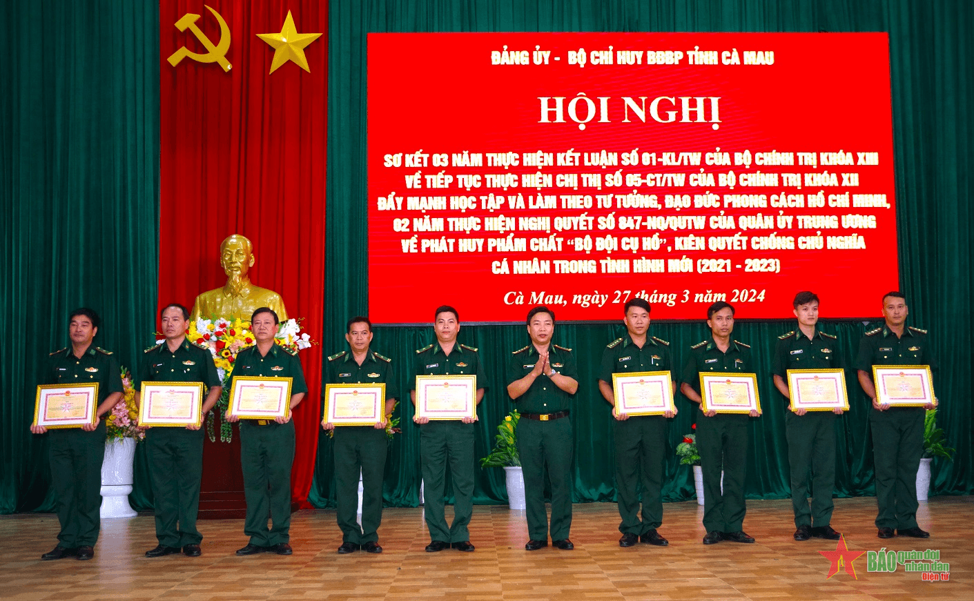 Bộ đội Biên phòng tỉnh Cà Mau tiếp tục đẩy mạnh thực hiện Kết luận số 01 và Nghị quyết số 847