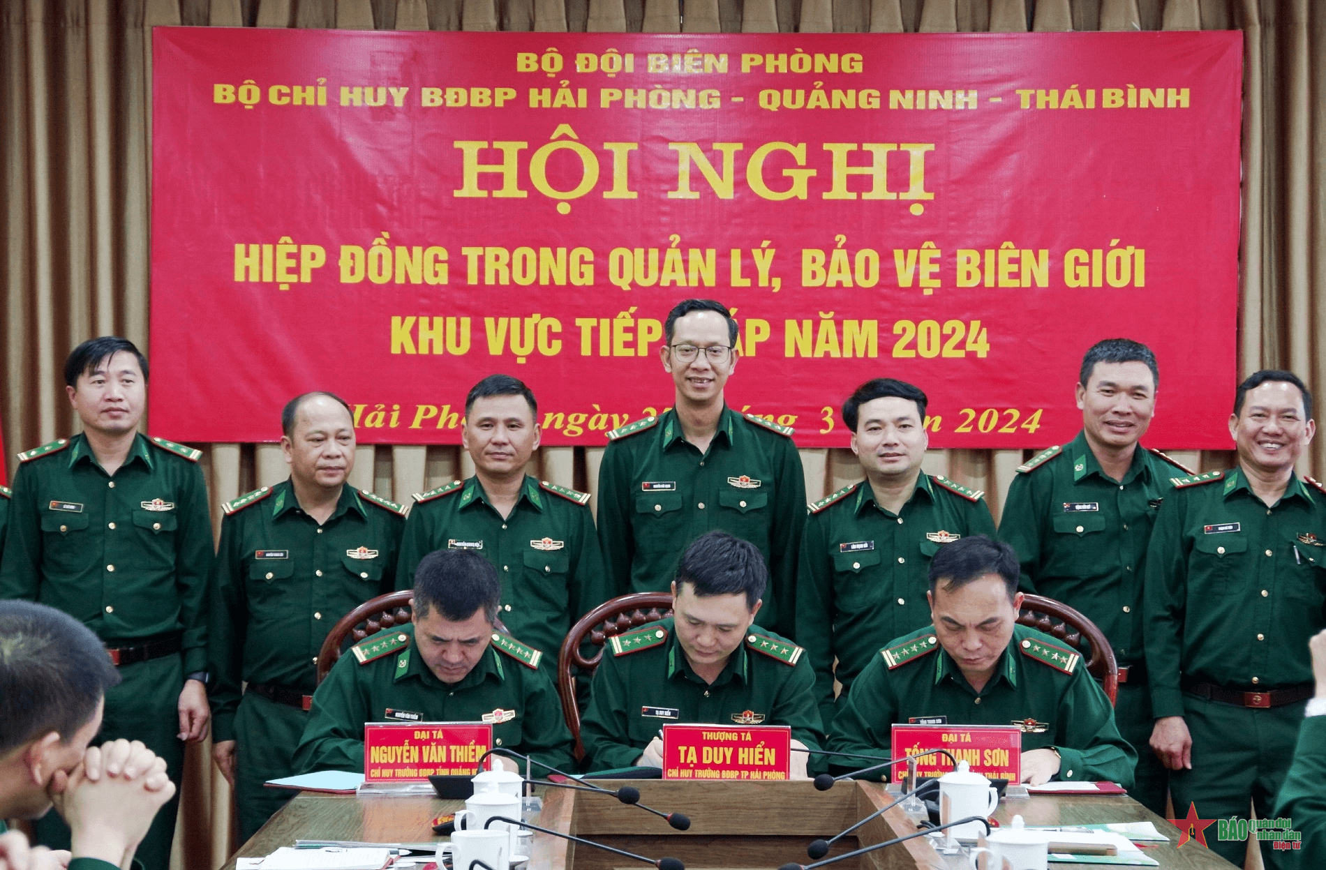 Hội nghị ký kết quy chế hiệp đồng bảo vệ biên giới, vùng biển tiếp giáp năm 2024