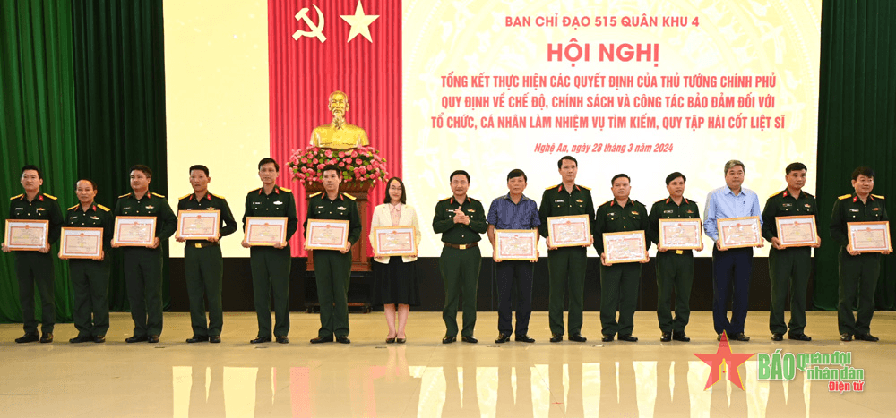 Quân khu 4 đảm bảo chế độ, chính sách cho người làm nhiệm vụ tìm kiếm, quy tập hài cốt liệt sĩ