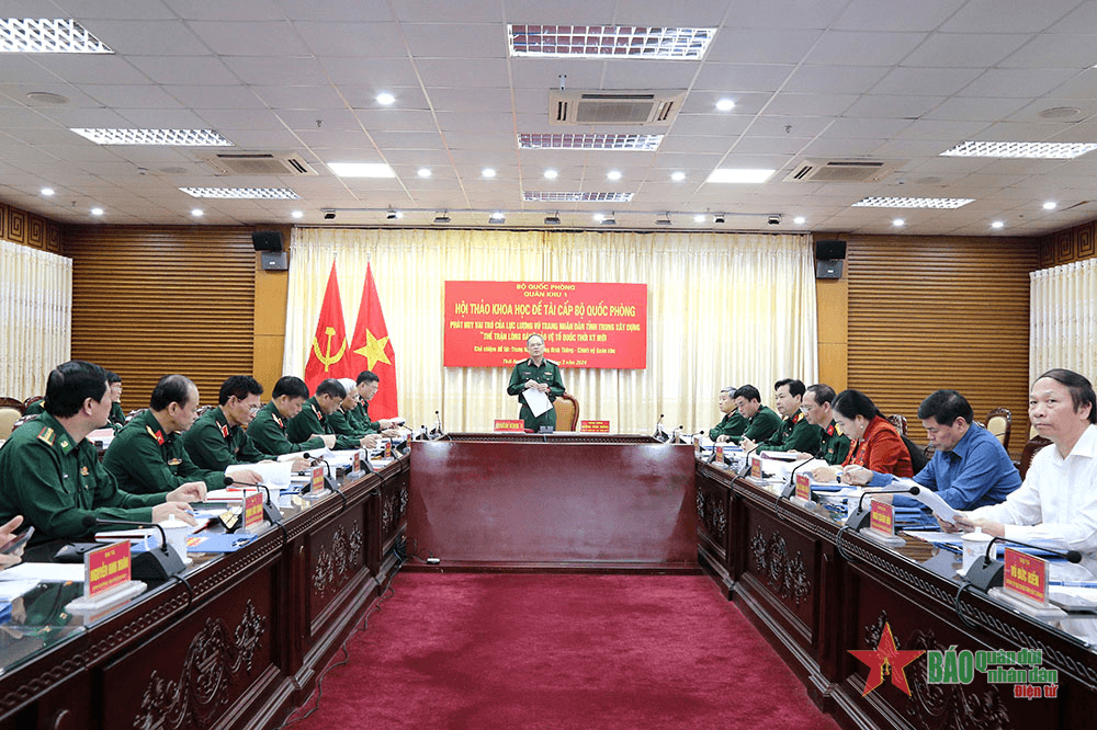 Quân khu 1 hội thảo: Phát huy vai trò của lực lượng vũ trang nhân dân tỉnh trong xây dựng “Thế trận lòng dân” bảo vệ Tổ quốc thời kỳ mới