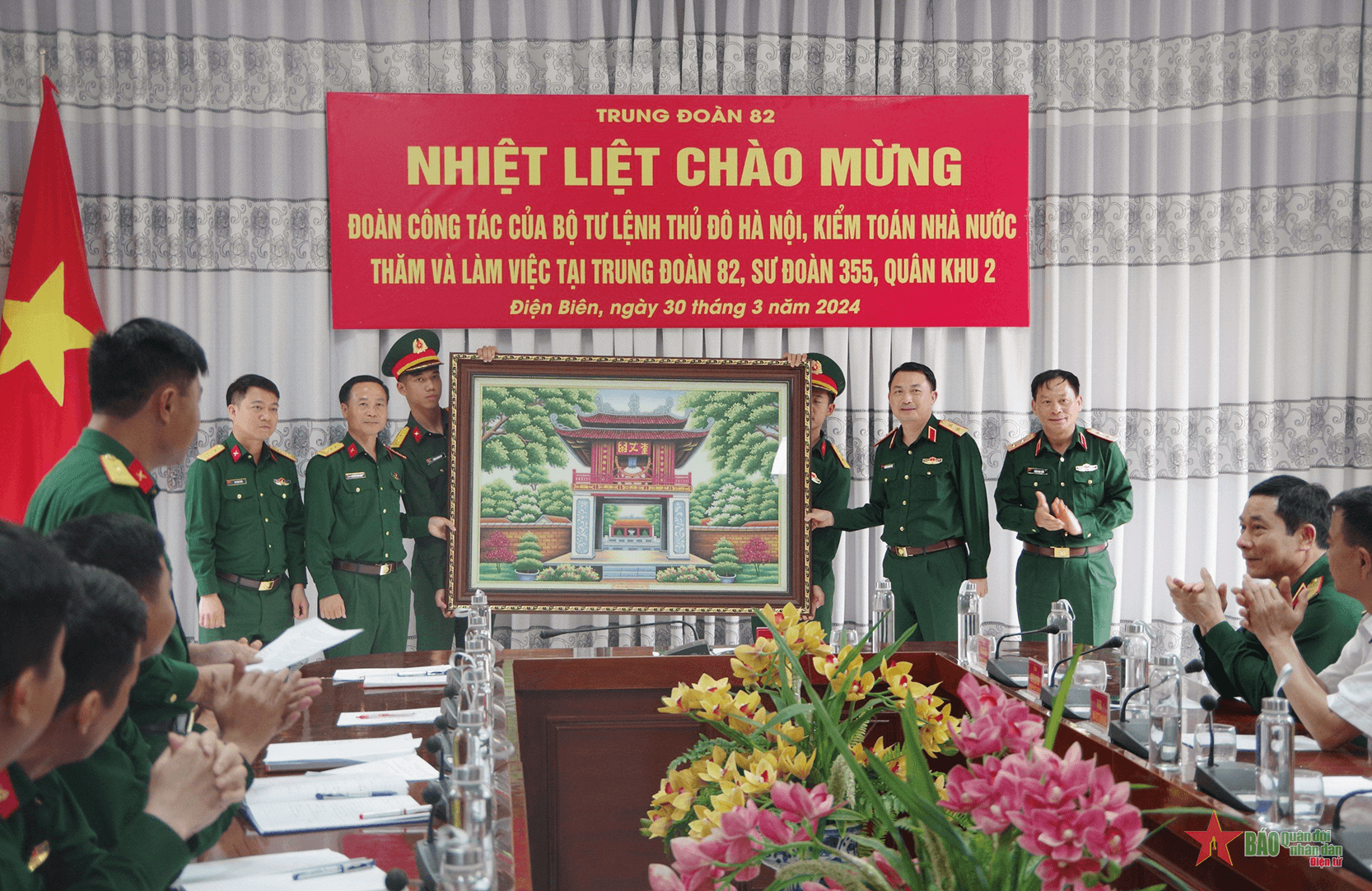 Đoàn công tác Bộ tư lệnh Thủ đô Hà Nội, Kiểm toán Nhà nước thăm, làm việc tại Trung đoàn 82, Sư đoàn 355