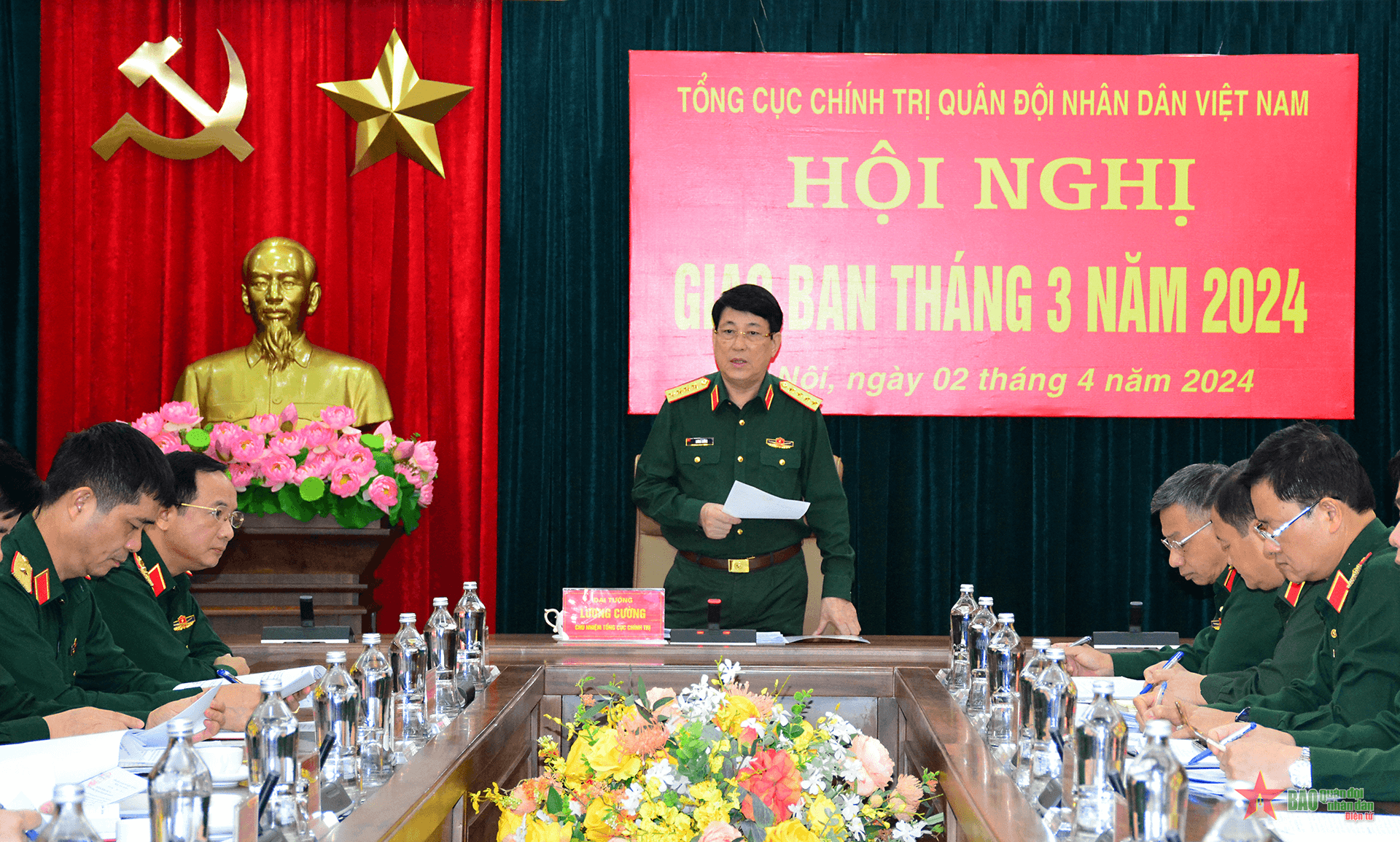 Đại tướng Lương Cường chủ trì Hội nghị giao ban Tổng cục Chính trị tháng 3-2024