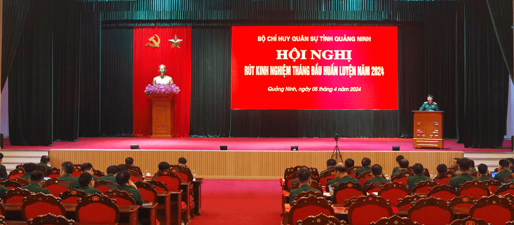 Bộ CHQS tỉnh Quảng Ninh rút kinh nghiệm tháng đầu huấn luyện năm 2024