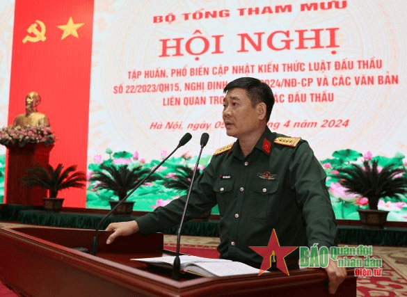 Bộ Tổng Tham mưu, cơ quan Bộ Quốc phòng tập huấn, phổ biến cập nhật Luật Đấu thầu