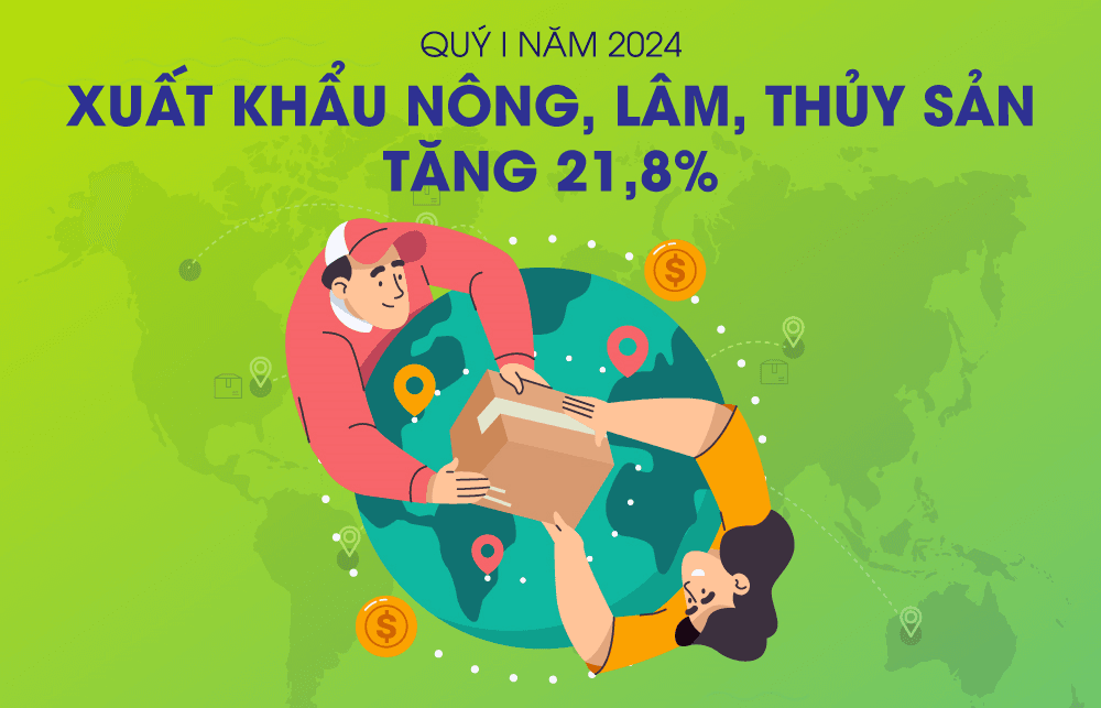 Xuất khẩu nông, lâm, thủy sản ước đạt 13,53 tỷ USD trong quý 1 của năm 2024
