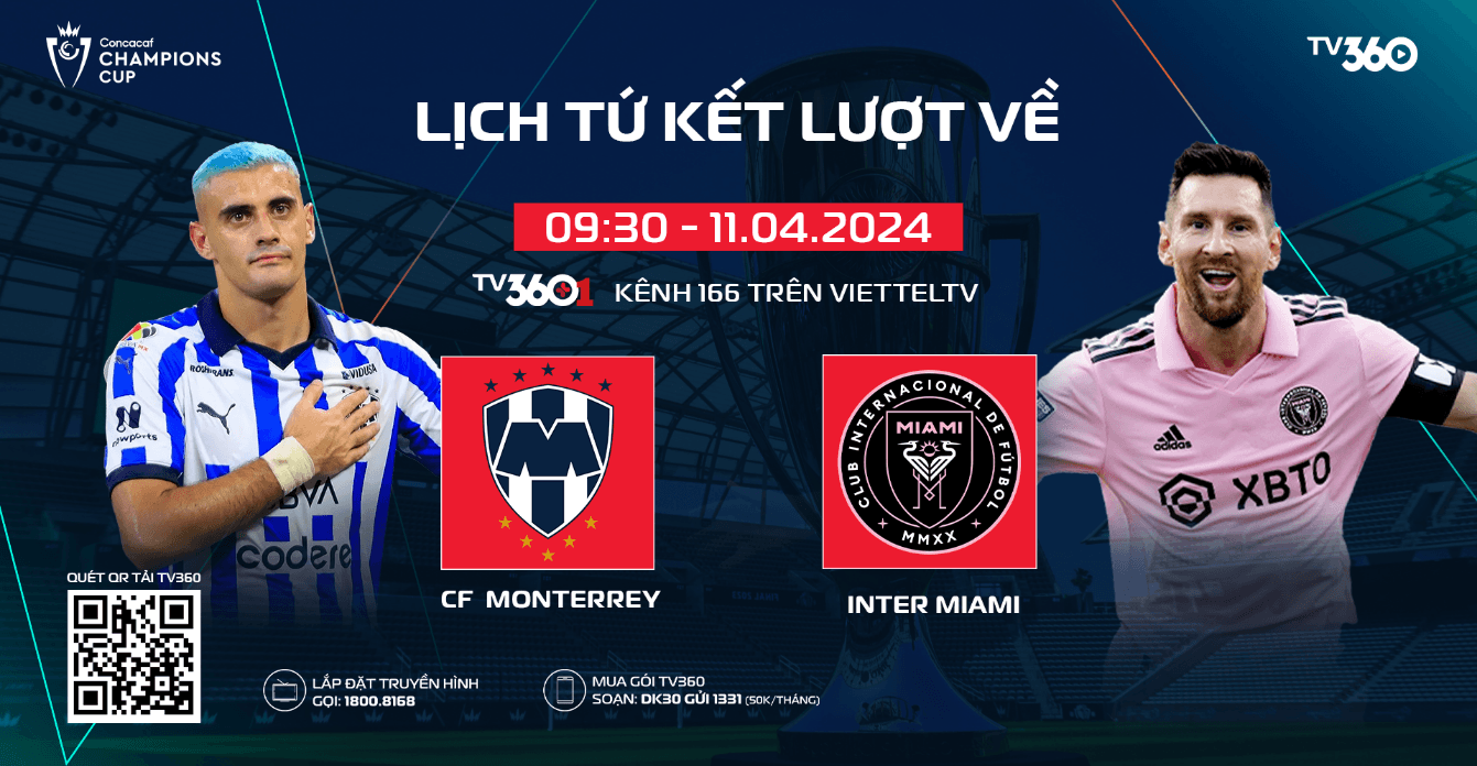 Xem Messi đá tứ kết CONCACAF Champions Cup trên kênh nào?