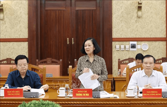 Thường trực Ban Bí thư Trương Thị Mai chủ trì giao ban công tác quý I-2024